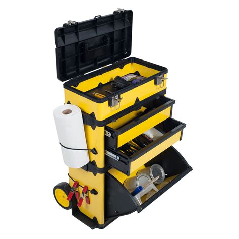 Stalwart Mobile Stacking Portable Metal Trolley Tool 